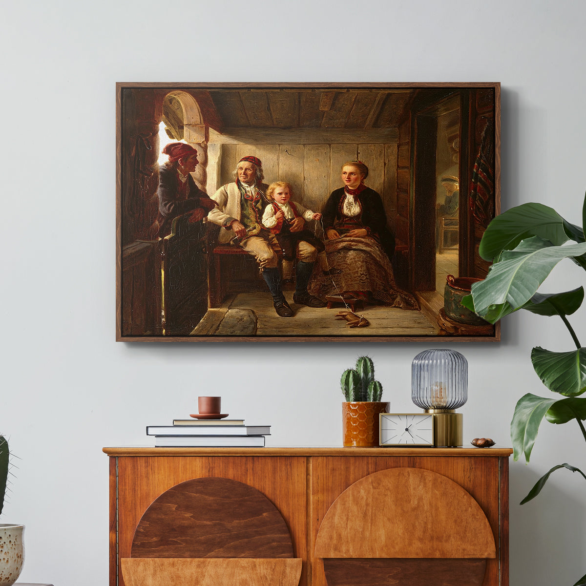 Neighbors (Naboer), 1855 - Floater Framed Canvas Print