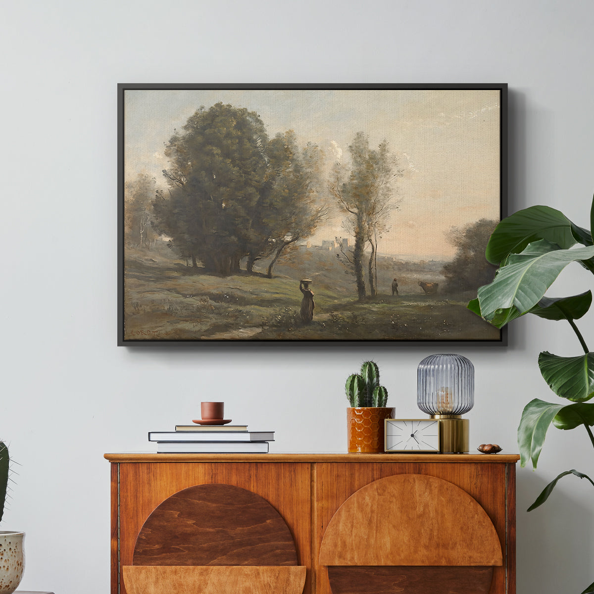 Landscape (Souvenir of les landes), c. 1872 - Floater Framed Canvas Print