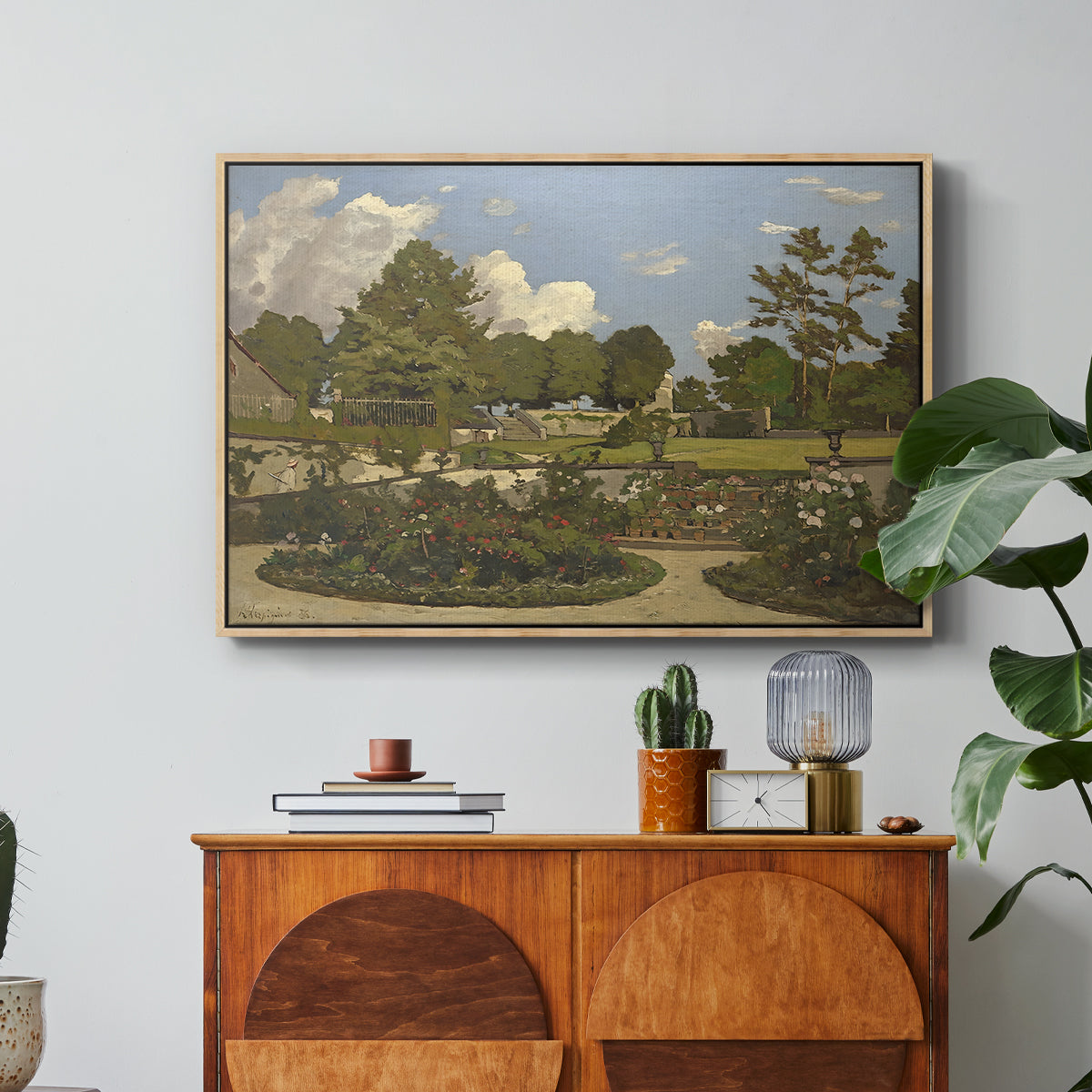 The Painter's Garden at Saint-Privé, 1886 - Floater Framed Canvas Print