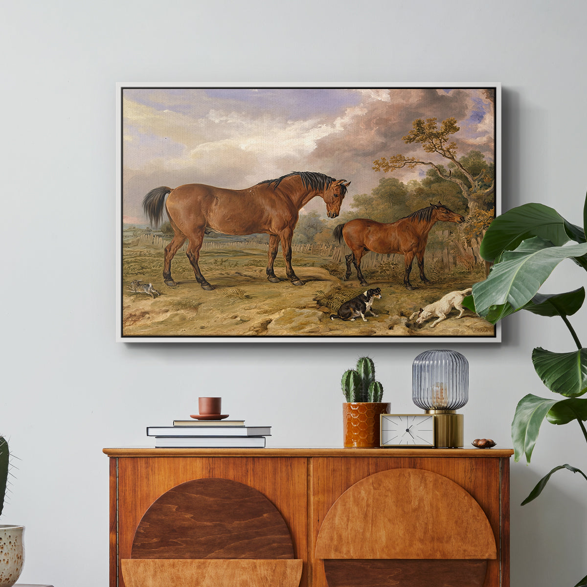 Portrait of Reformer, Blucher, Tory and Crib, Property of Rowland Alston, Esq., M.P., 1835 - Floater Framed Canvas Print
