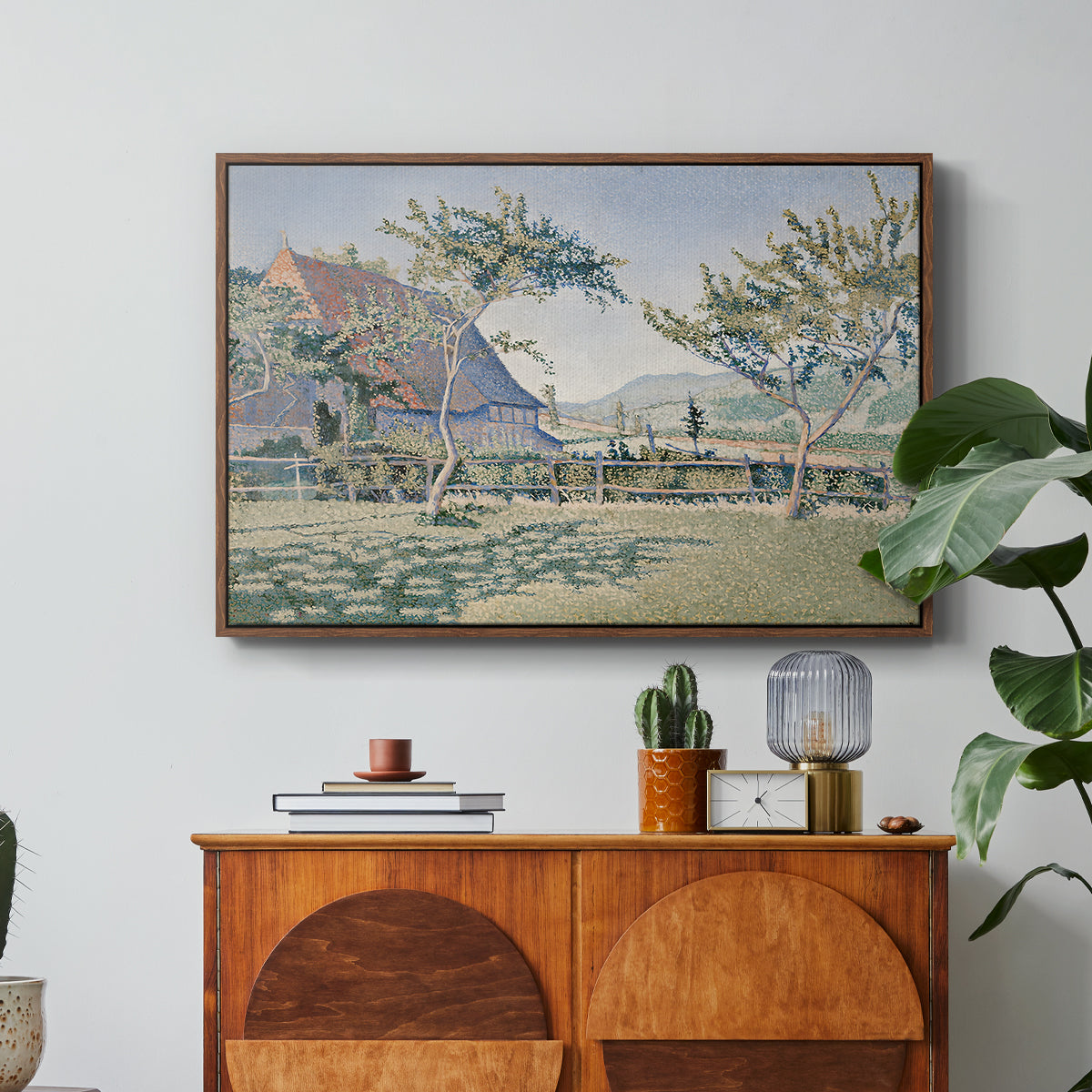 Comblat-le-Château, the Meadow, Opus 161, 1887 - Floater Framed Canvas Print