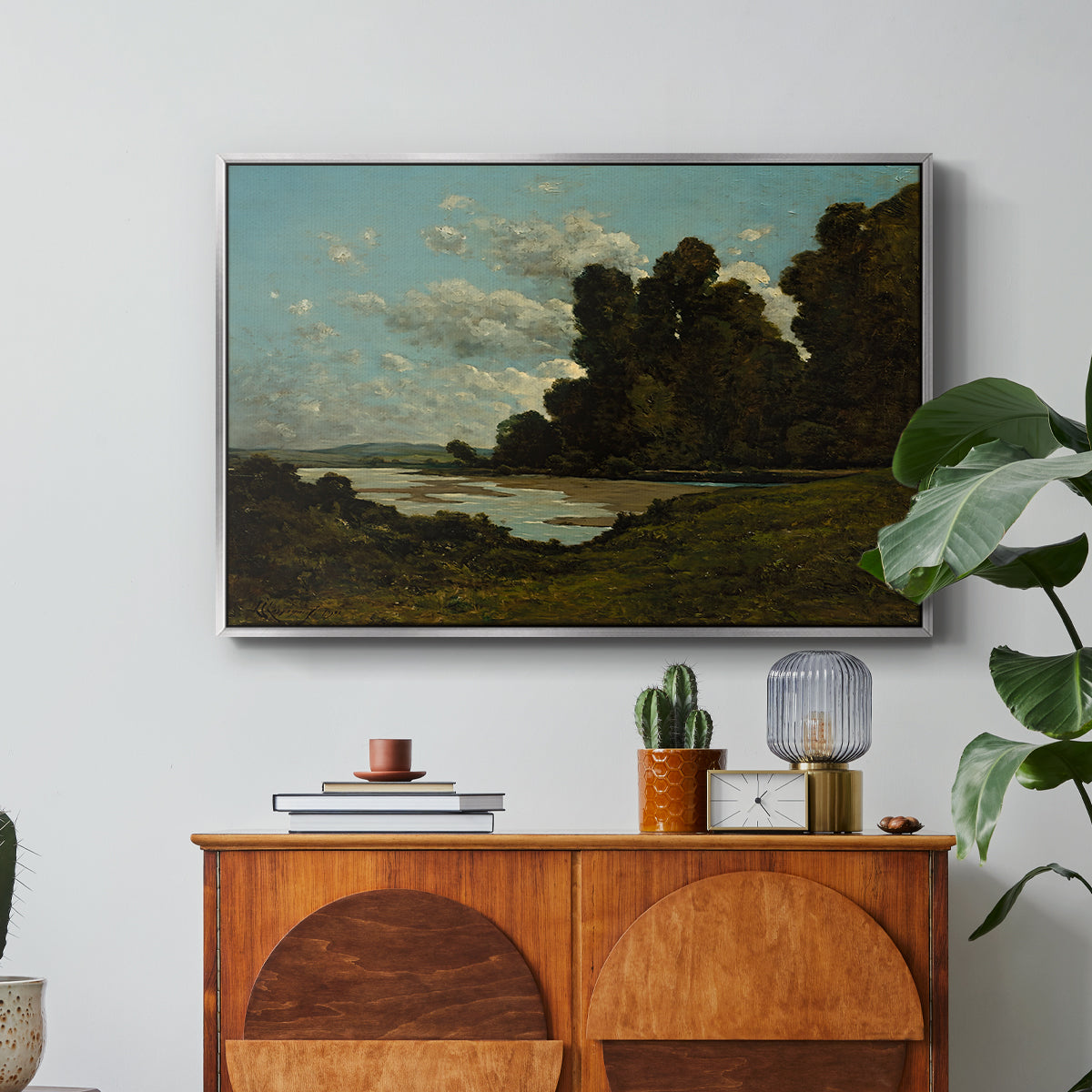 The River Loire at Nevers, 1901 - Floater Framed Canvas Print