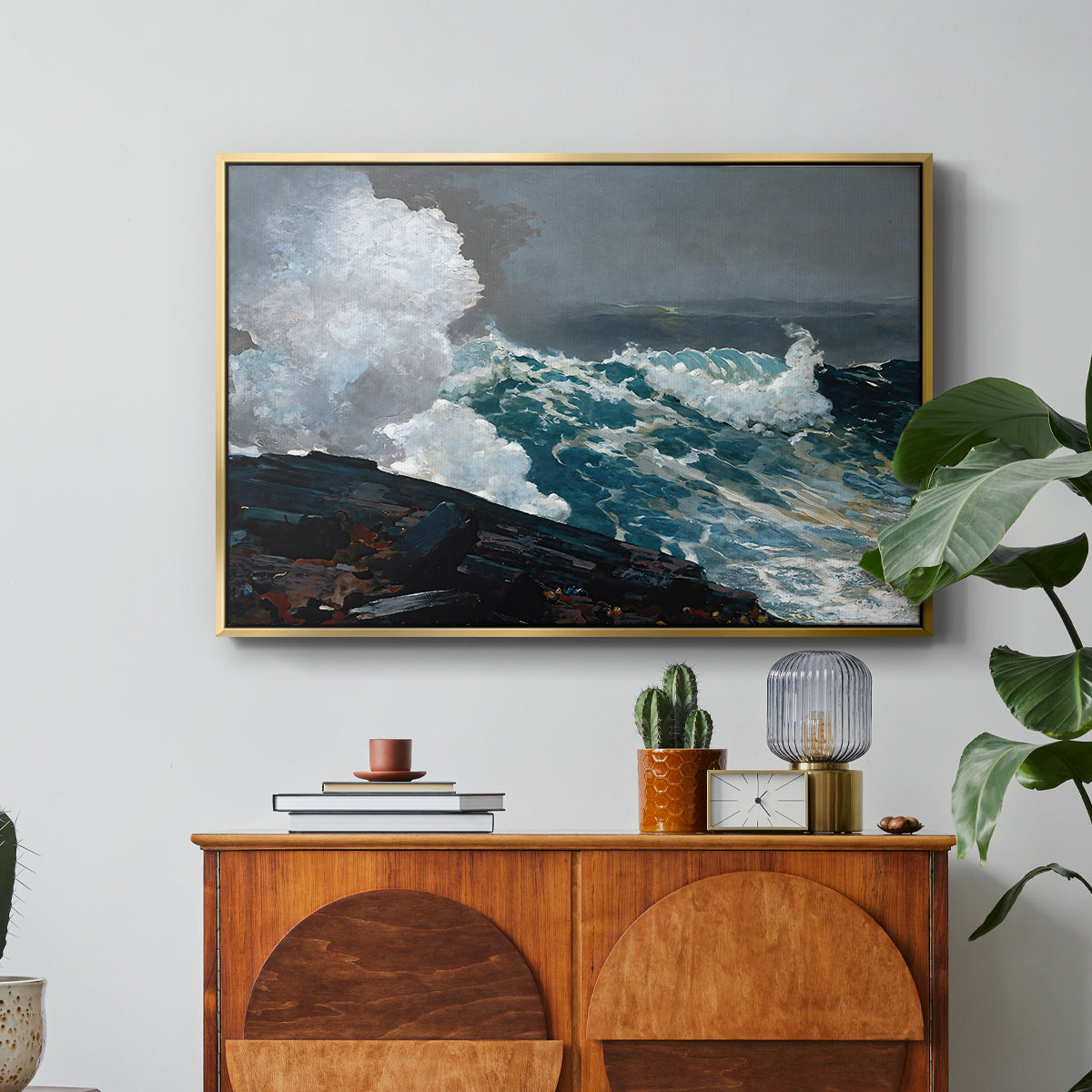Northeaster, 1895 - Floater Framed Canvas Print