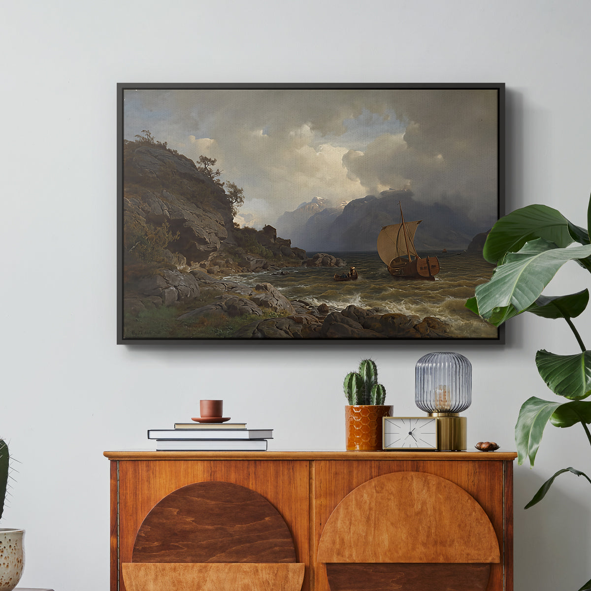 From the Western Coast of Norway, 1862 - Floater Framed Canvas Print