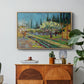 Orchard in Blossom, Bordered by Cypresses, 1888 - Floater Framed Canvas Print