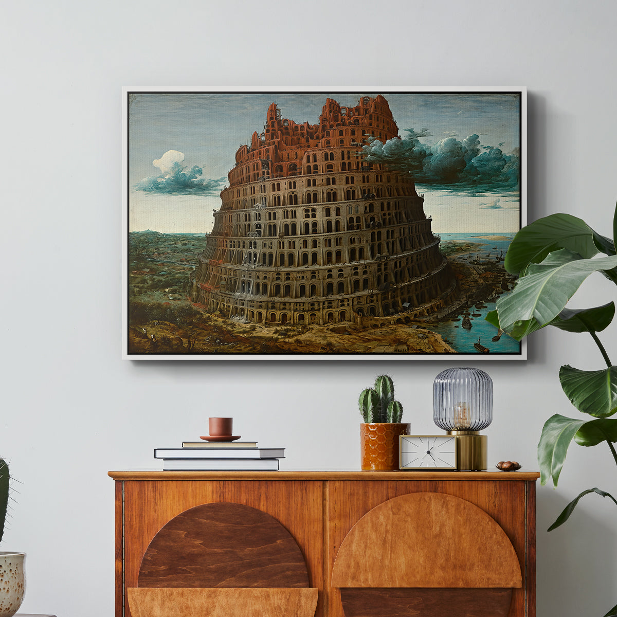 The Tower of Babel, c. 1568 - Floater Framed Canvas Print
