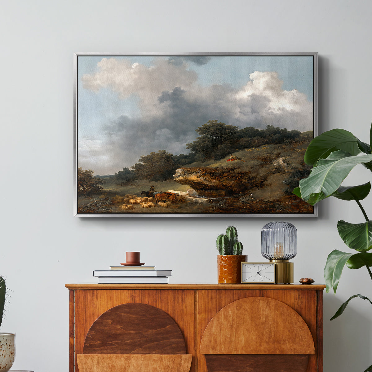 The Watering Place, c. 1765 - Floater Framed Canvas Print