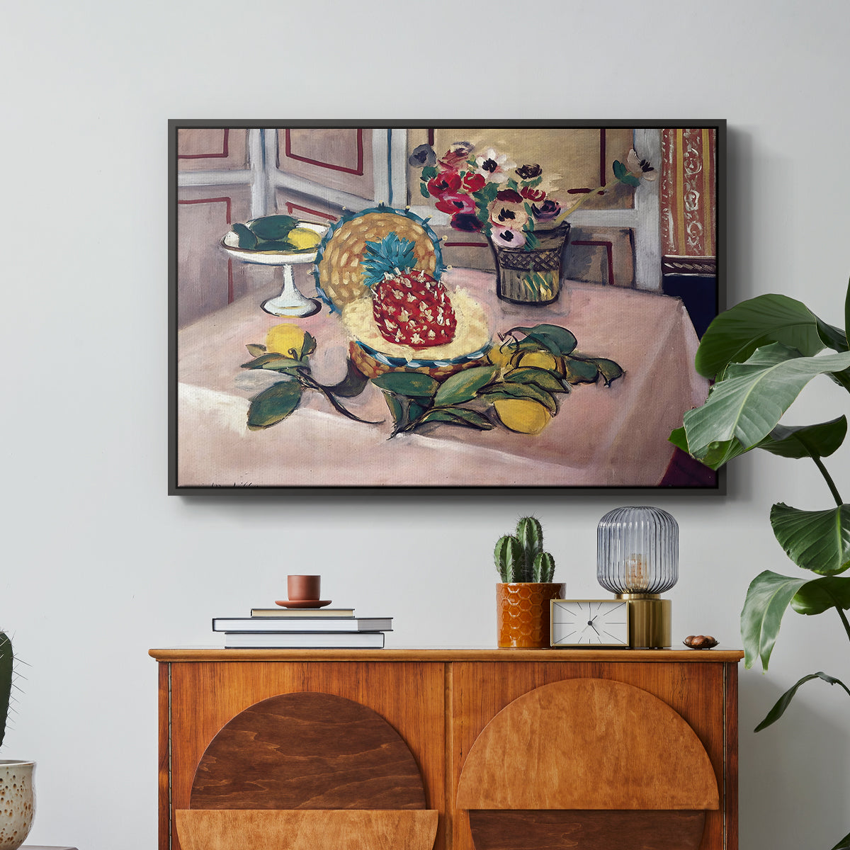 Still Life with Pineapple and Lemons, 1925 - Floater Framed Canvas Print