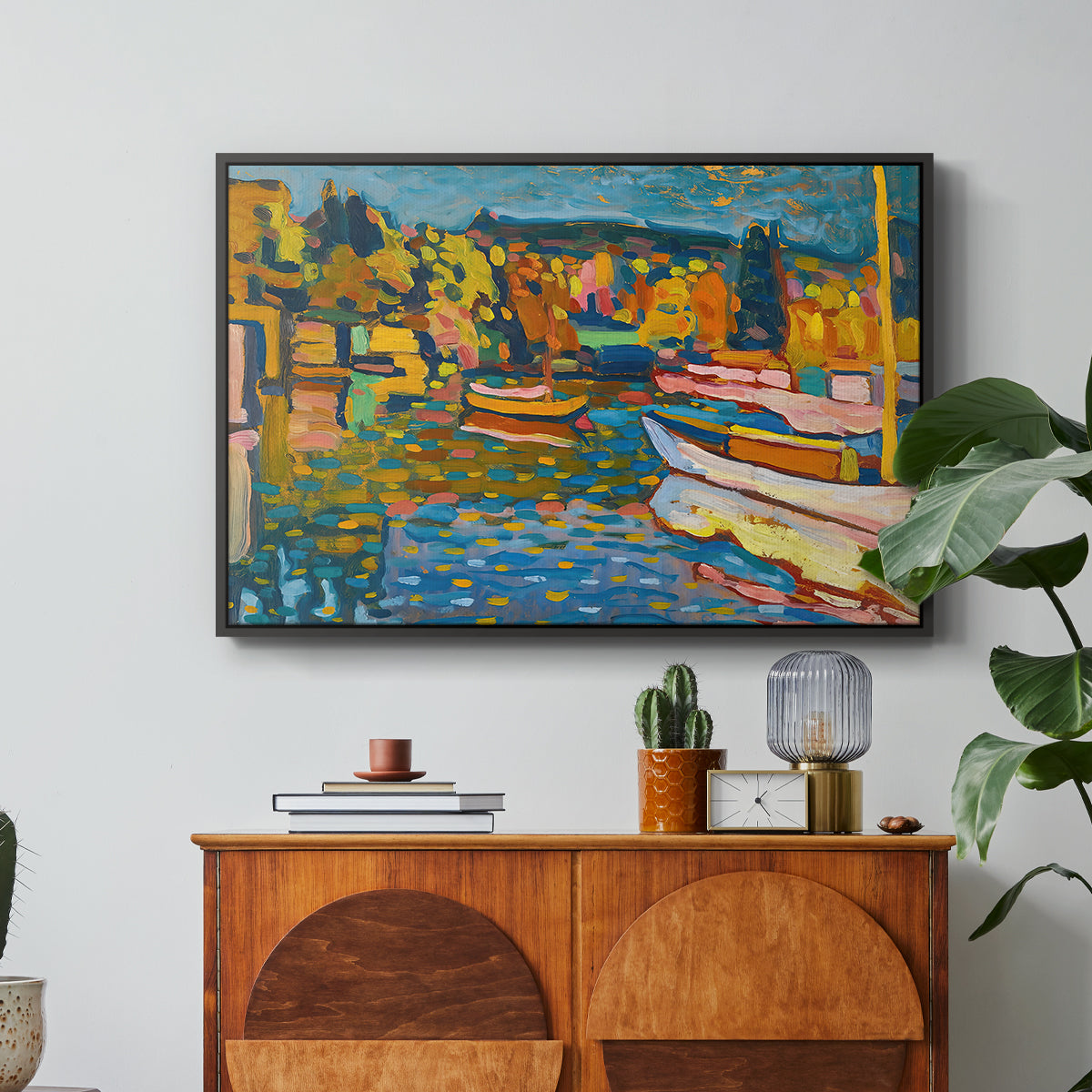 Study for Autumn Landscape with Boats, 1908 - Floater Framed Canvas Print