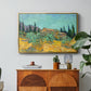 Wooden Sheds Among the Olive Trees and Cypresses, 1889 - Floater Framed Canvas Print