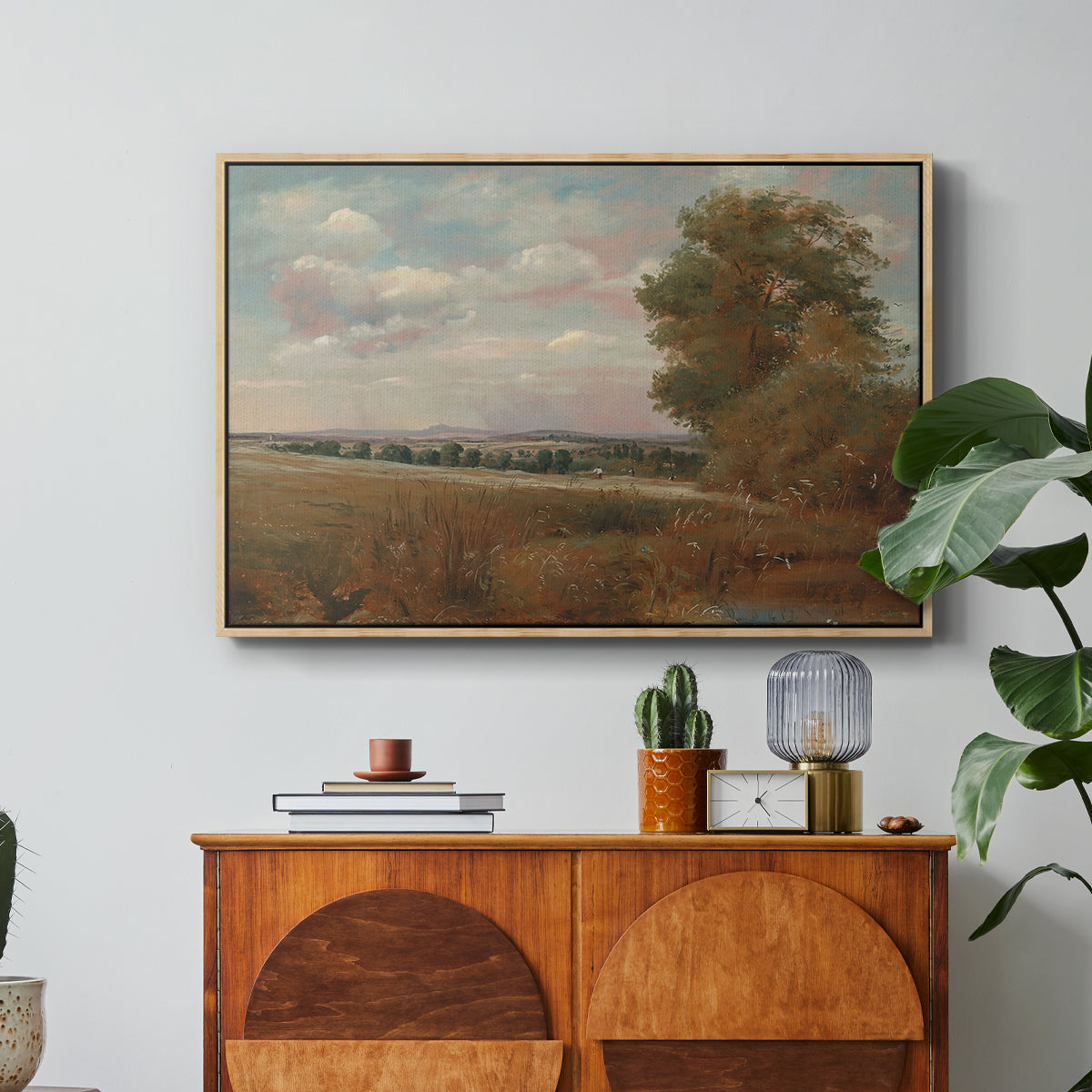 Landscape at Hampstead, with Harrow in the Distance, c. 1849-1855 - Floater Framed Canvas Print