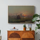 Haystack at Sunset, 1880 - Floater Framed Canvas Print