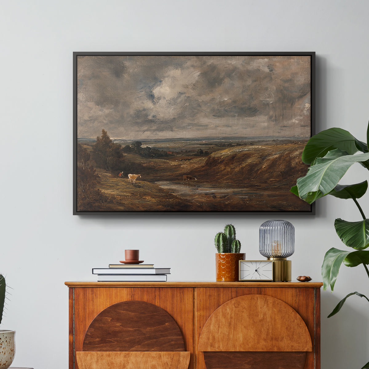 Hampstead Heath, 1825 - Floater Framed Canvas Print