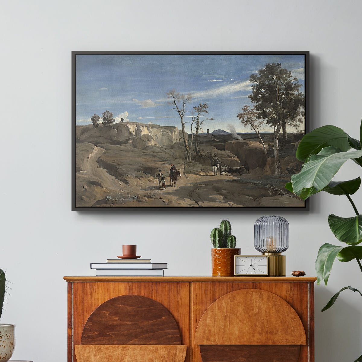 La Cervara, the Roman Campagna, c. 1830-1831 - Floater Framed Canvas Print