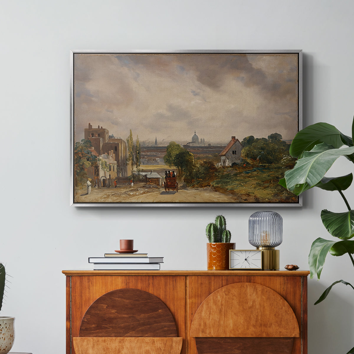 Sir Richard Steele's Cottage, Hampstead, c. 1832 - Floater Framed Canvas Print