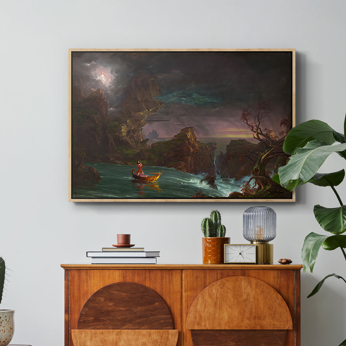 The Voyage of Life: Manhood, 1842 - Floater Framed Canvas Print