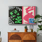 Composition, Black and Red, from Jazz, 1947 - Floater Framed Canvas Print
