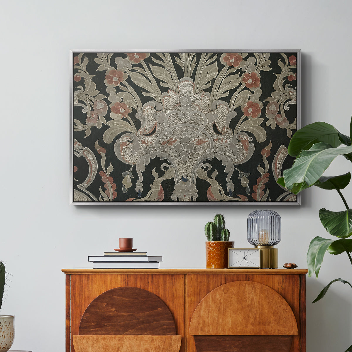 Hanging (Printed Textile), c. 18th Century - Floater Framed Canvas Print