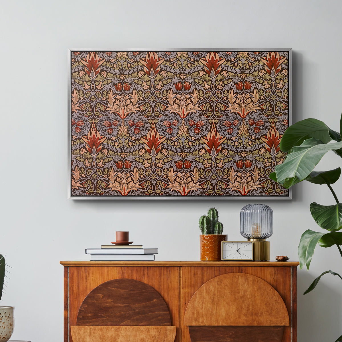 Snakeshead - Red/Cumin, c. 1876 - Floater Framed Canvas Print