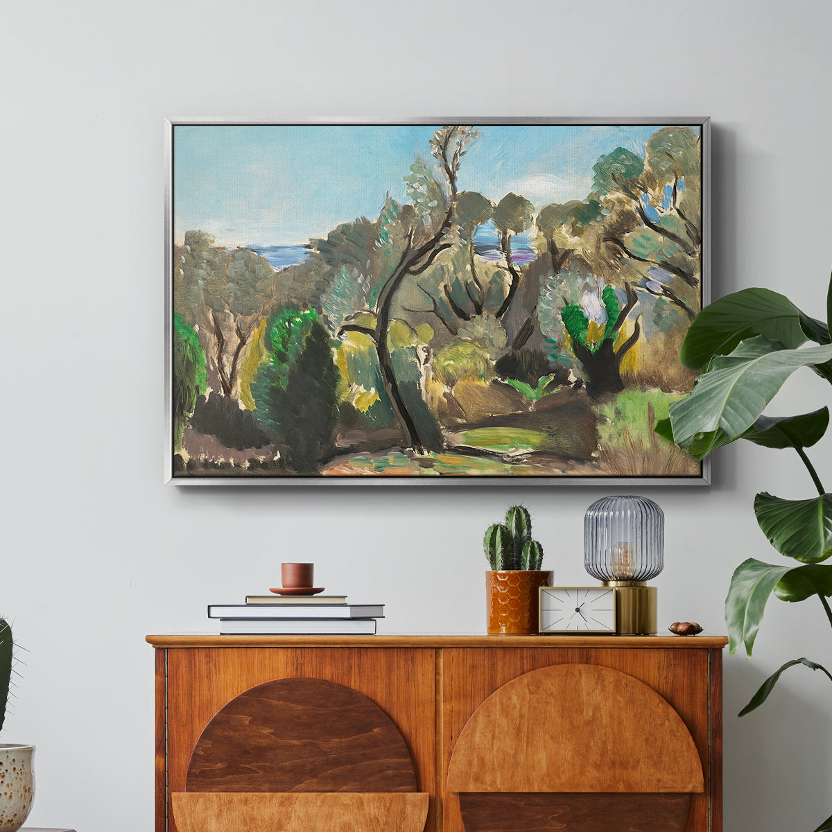 Landscape near Nice, c. 1918 - Floater Framed Canvas Print