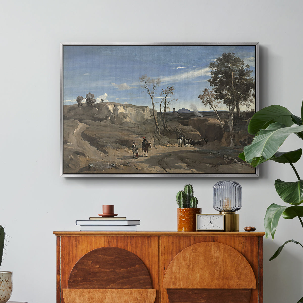 La Cervara, the Roman Campagna, c. 1830-1831 - Floater Framed Canvas Print
