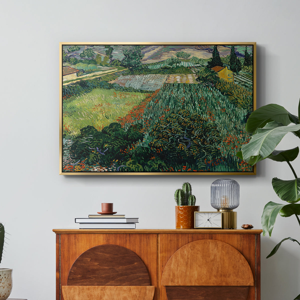 Field with Poppies, Saint-Rémy, 1889 - Floater Framed Canvas Print