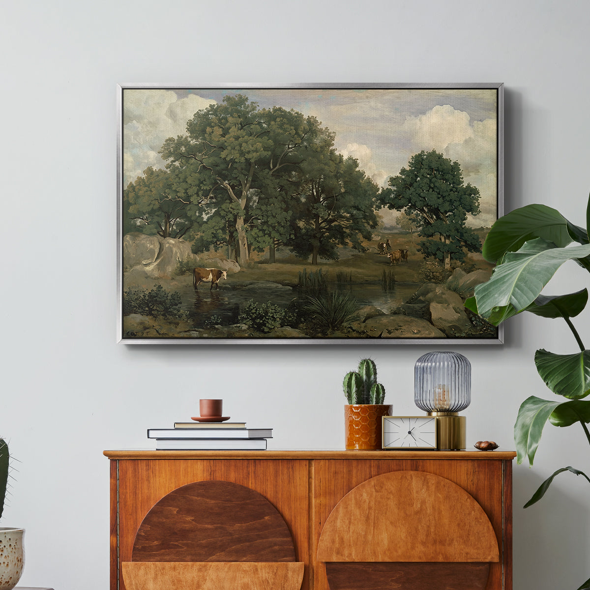 Forest of Fontainebleau, 1846 - Floater Framed Canvas Print