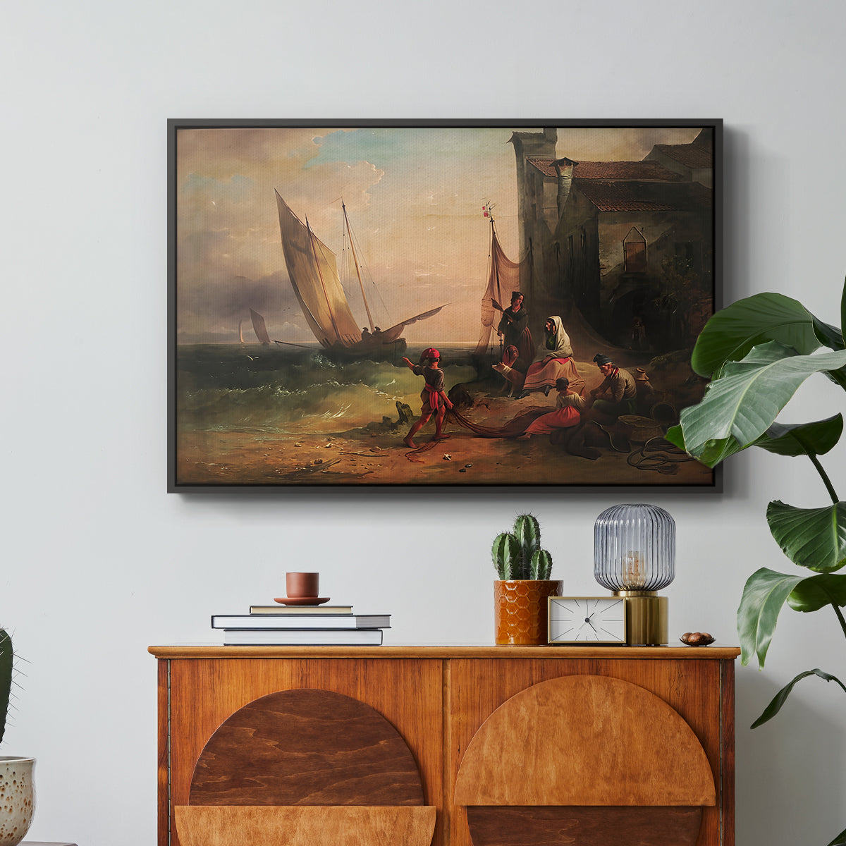 Fisherman's Family from Chioggia, 1838 - Floater Framed Canvas Print