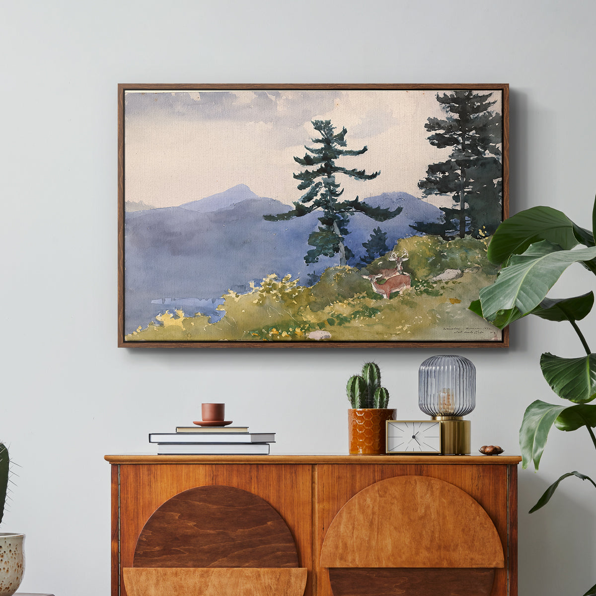 North Woods Club, Adirondacks, 1892 - Floater Framed Canvas Print