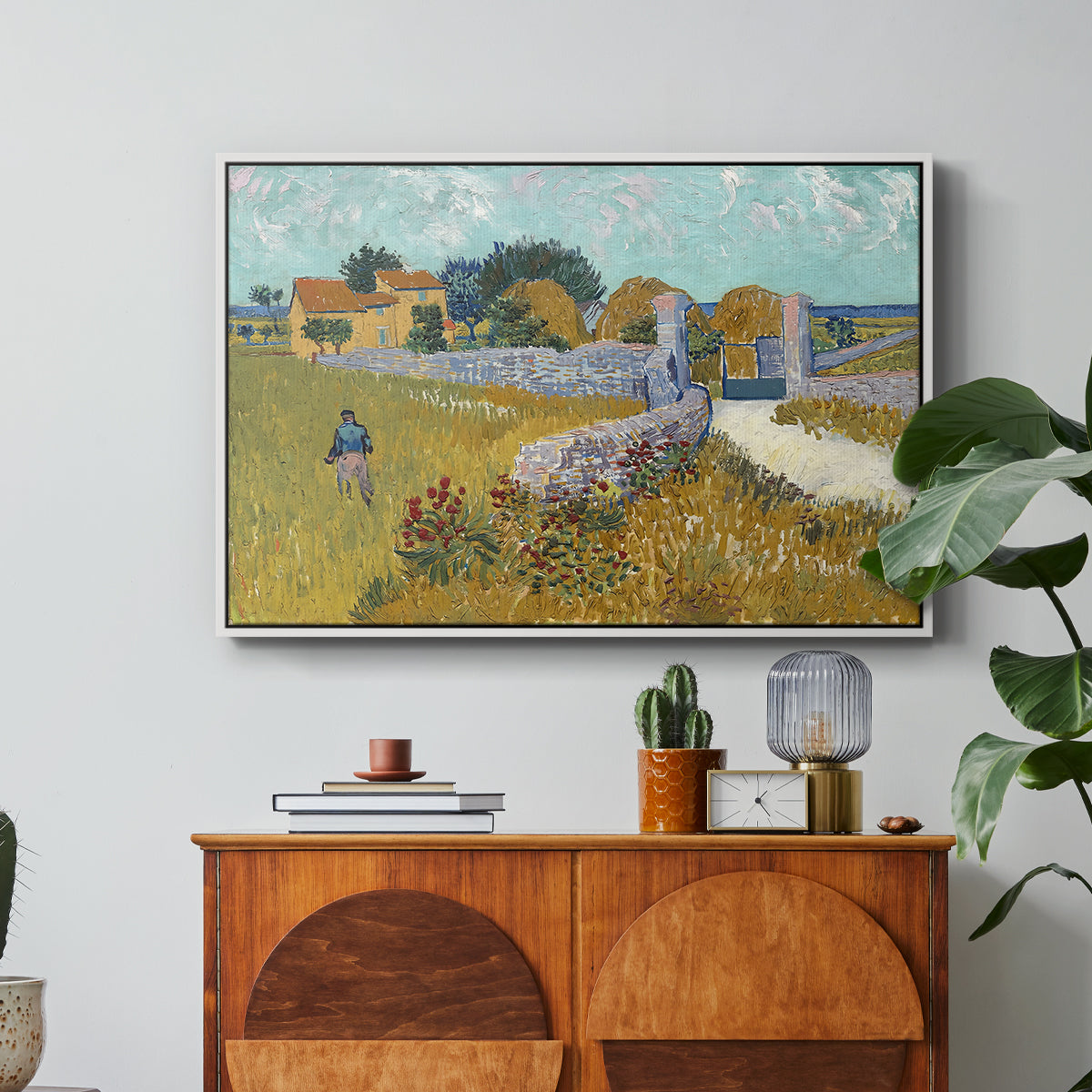 Farmhouse in Provence, 1888 - Floater Framed Canvas Print