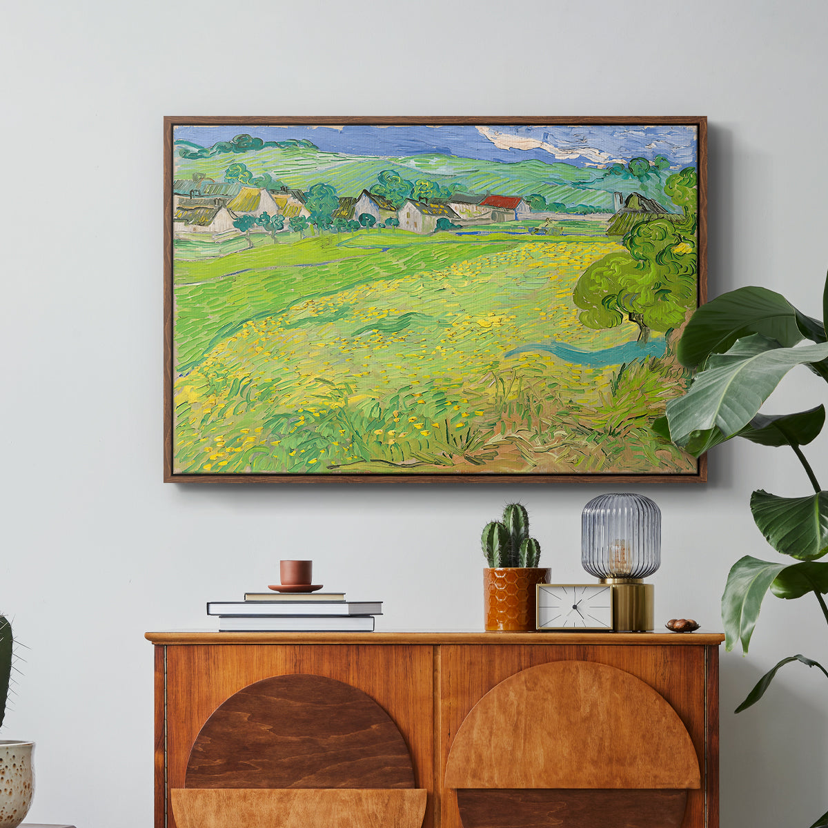 Les Vessenots in Auvers, 1890 - Floater Framed Canvas Print