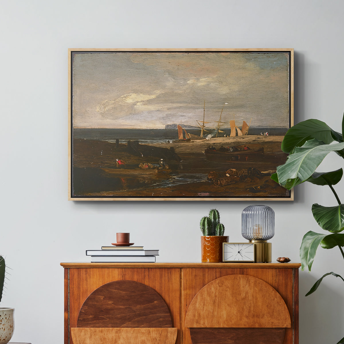 A Scene on the English Coast, c. 1798 - Floater Framed Canvas Print