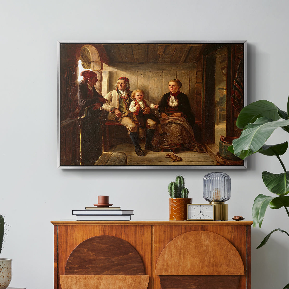 Neighbors (Naboer), 1855 - Floater Framed Canvas Print