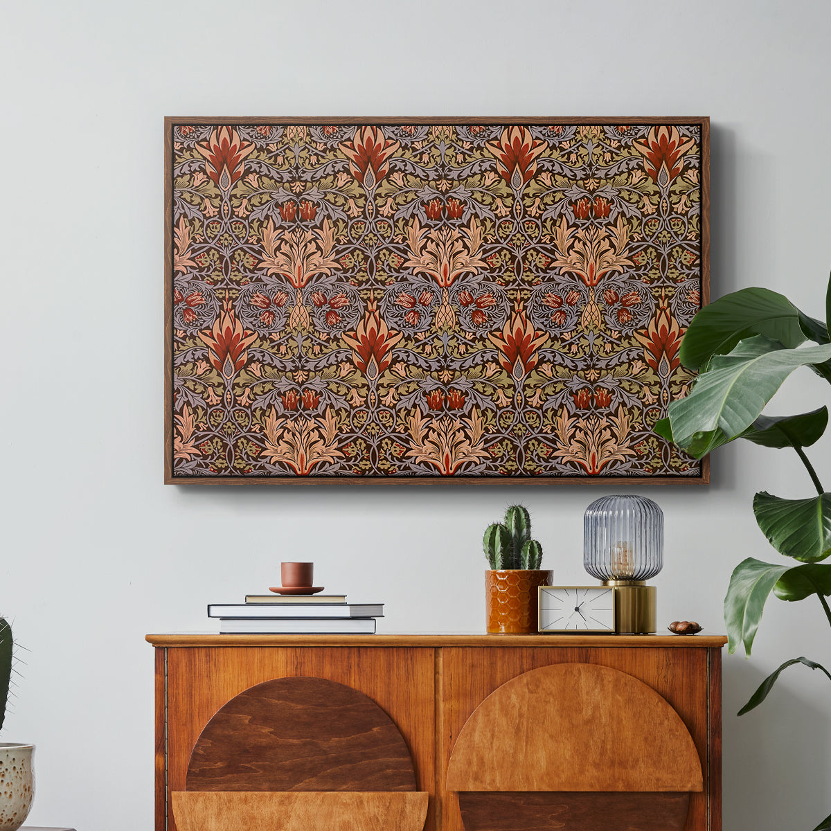 Snakeshead - Red/Cumin, c. 1876 - Floater Framed Canvas Print