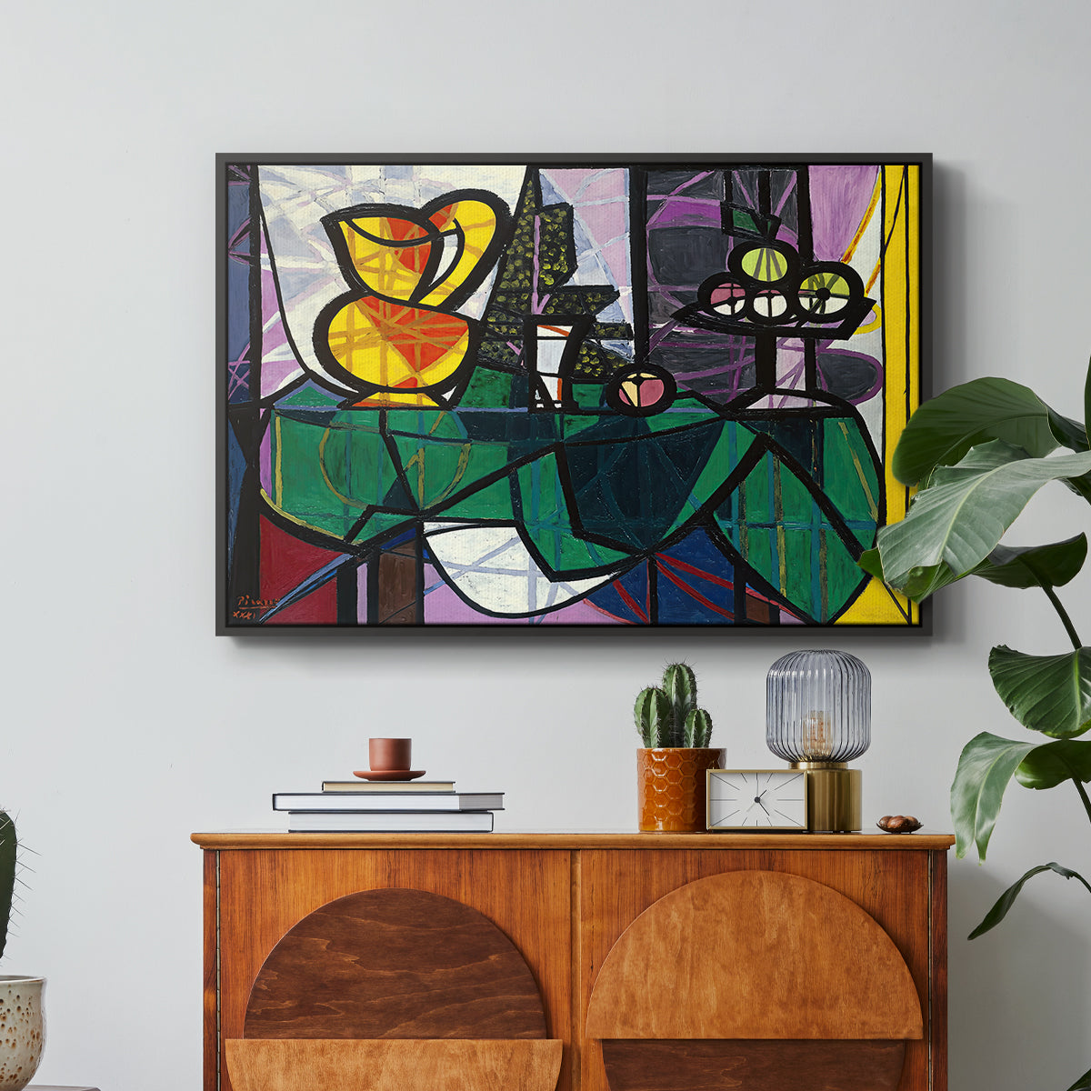 Pitcher and Bowl of Fruit, 1931 - Floater Framed Canvas Print