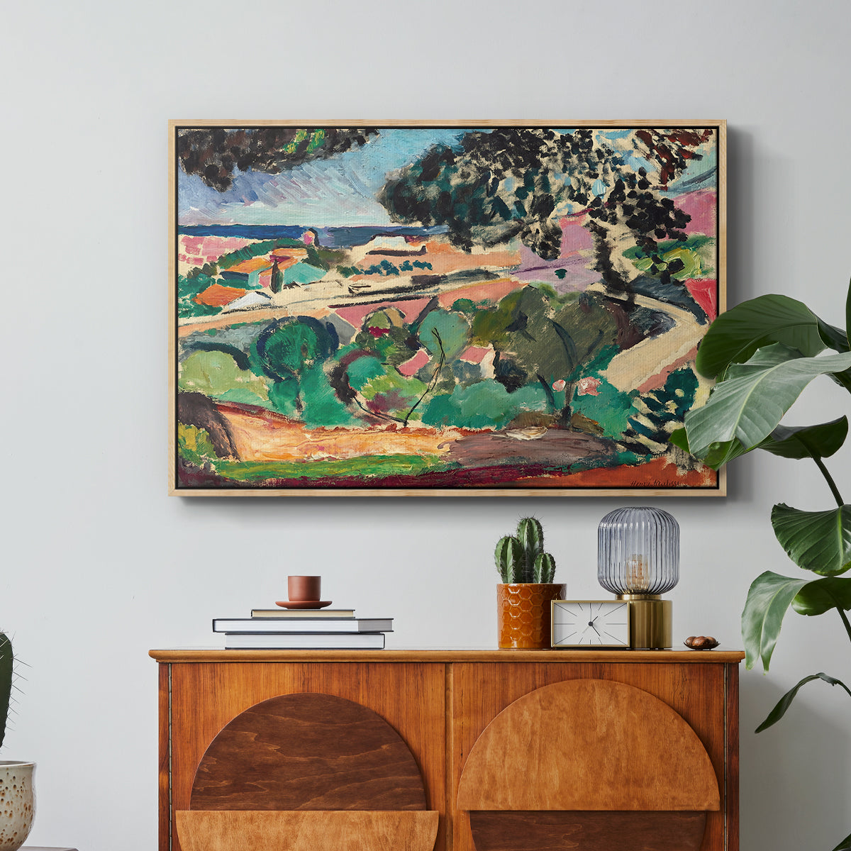 Landscape at Collioure, 1907 - Floater Framed Canvas Print