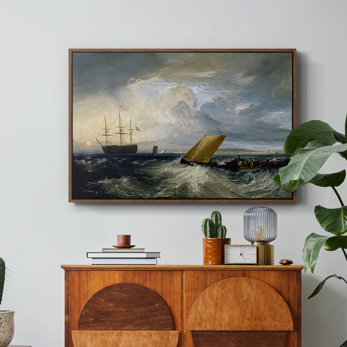 Sheerness as Seen from the Nore, 1808 - Floater Framed Canvas Print