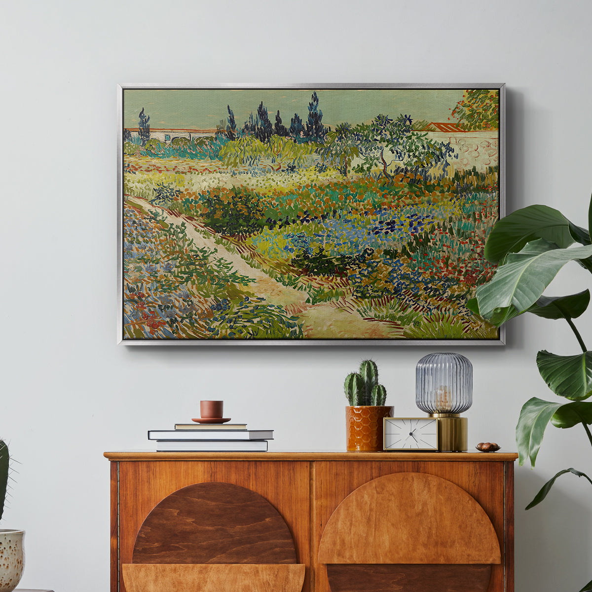 Garden at Arles, 1888 - Floater Framed Canvas Print