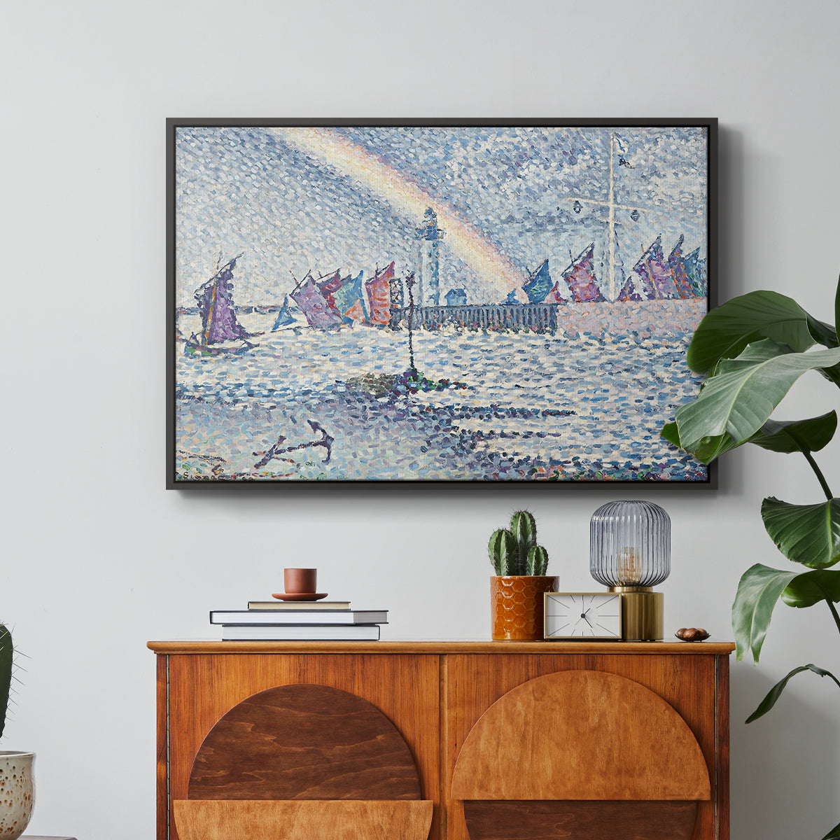 Entrance to the Port of Honfleur, 1899 - Floater Framed Canvas Print