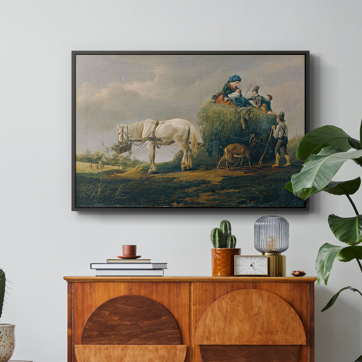 The Hay Wagon (Der Heuwagen), 1824 - Floater Framed Canvas Print