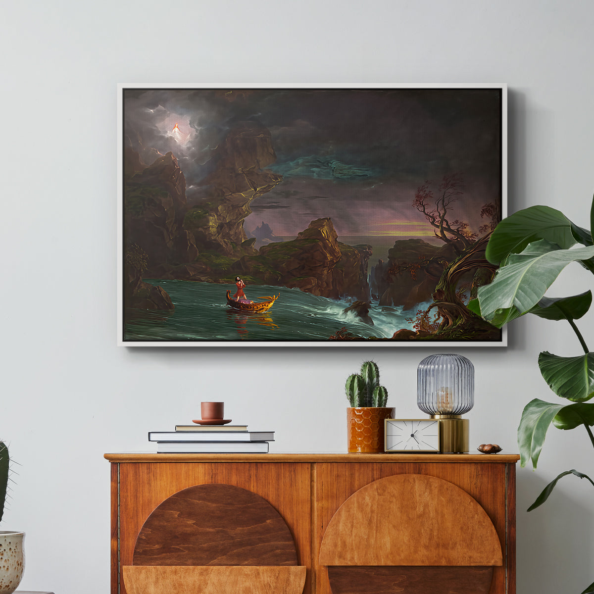The Voyage of Life: Manhood, 1842 - Floater Framed Canvas Print