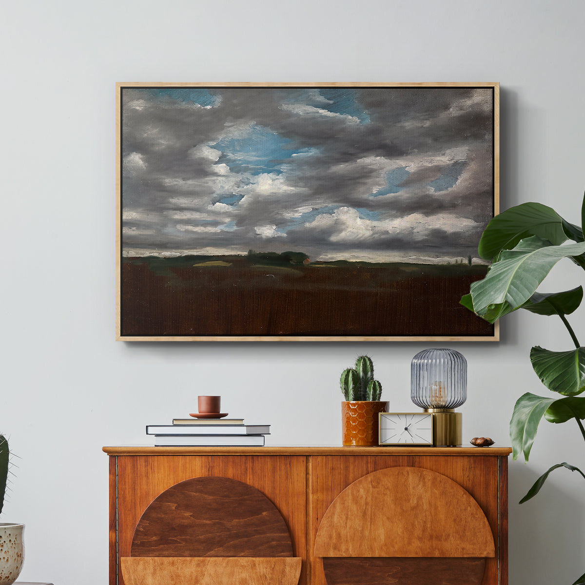 Extensive Landscape with Grey Clouds, c. 1821-1822 - Floater Framed Canvas Print