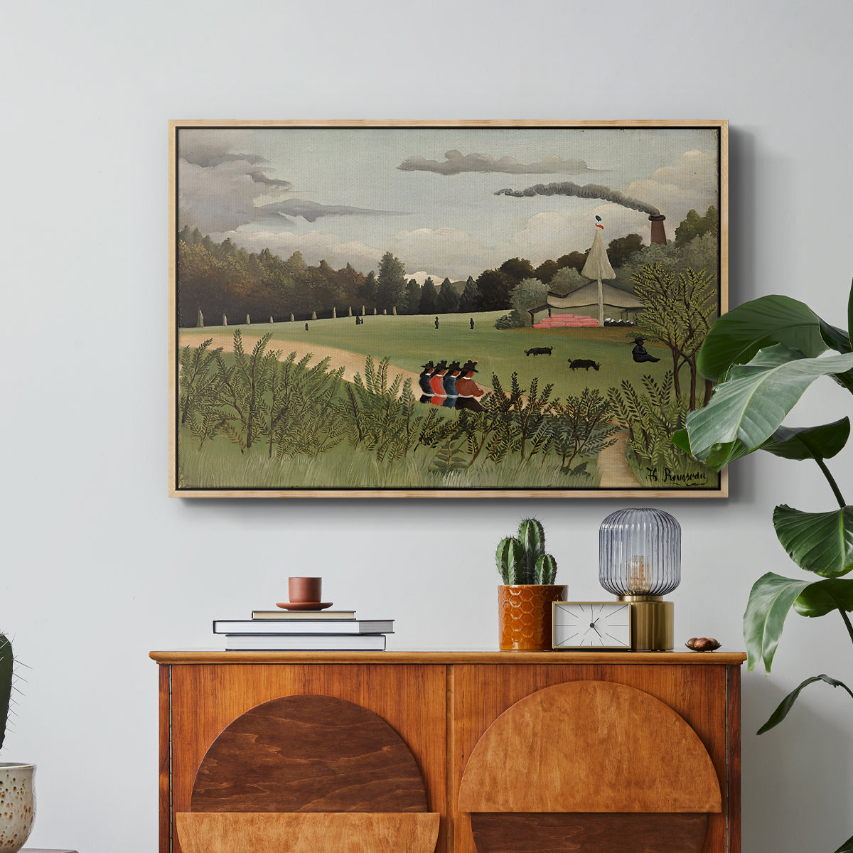 The Chair Factory at Alfortville, 1897 - Floater Framed Canvas Print