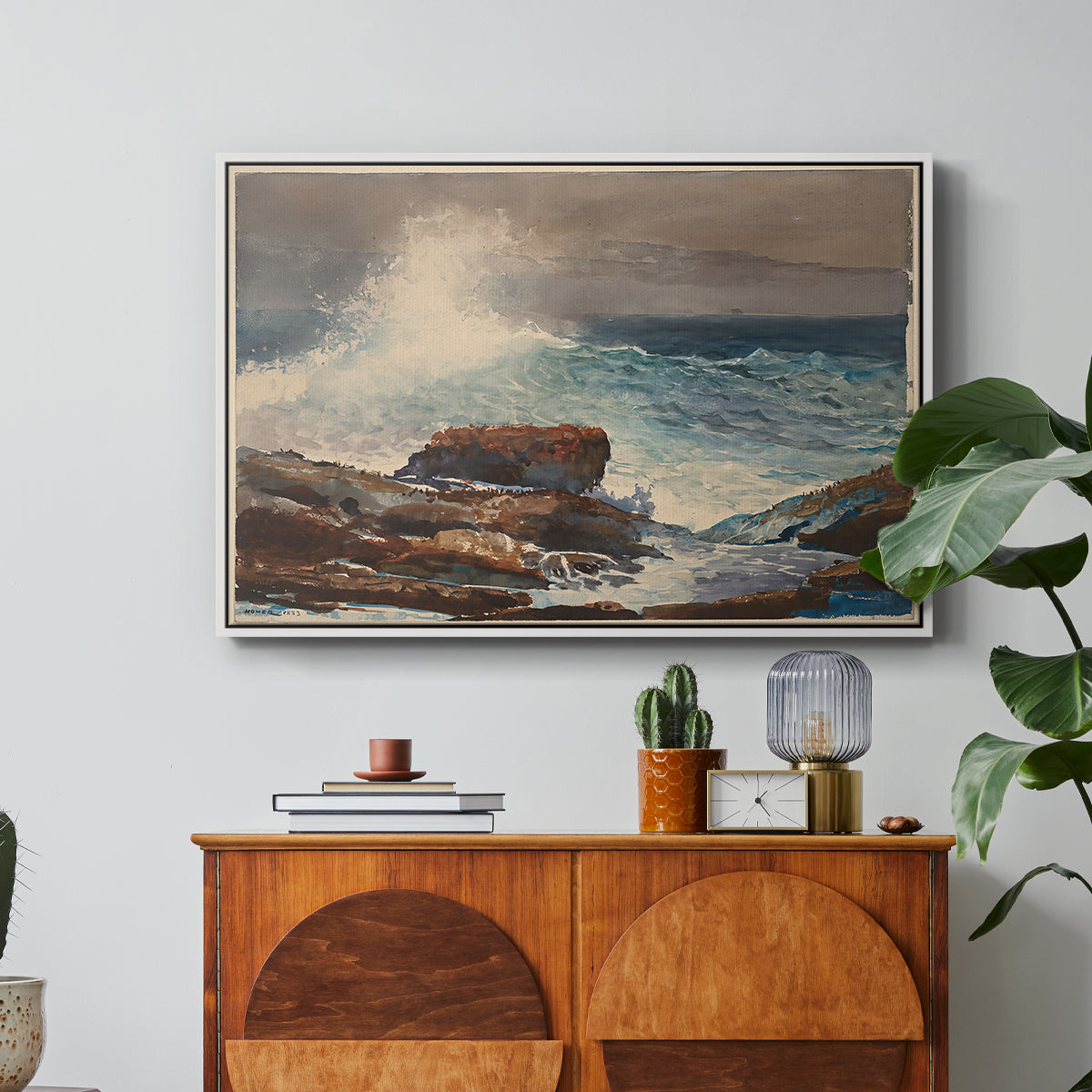Incoming Tide, Scarboro, Maine, 1883 - Floater Framed Canvas Print