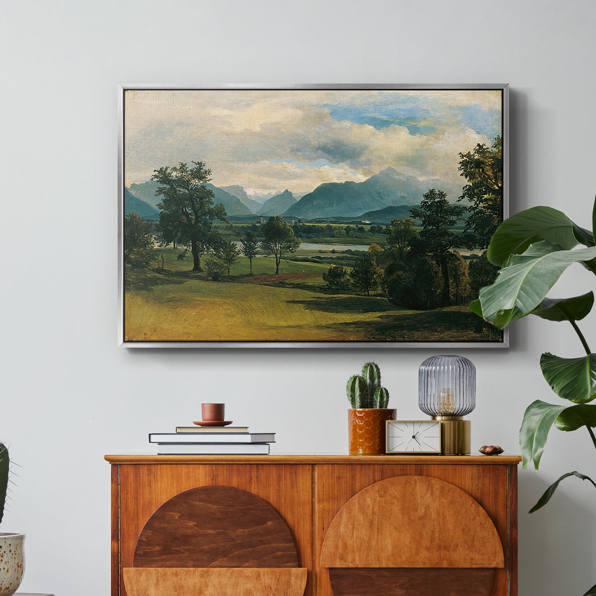 View of Liefering, 1830 - Floater Framed Canvas Print