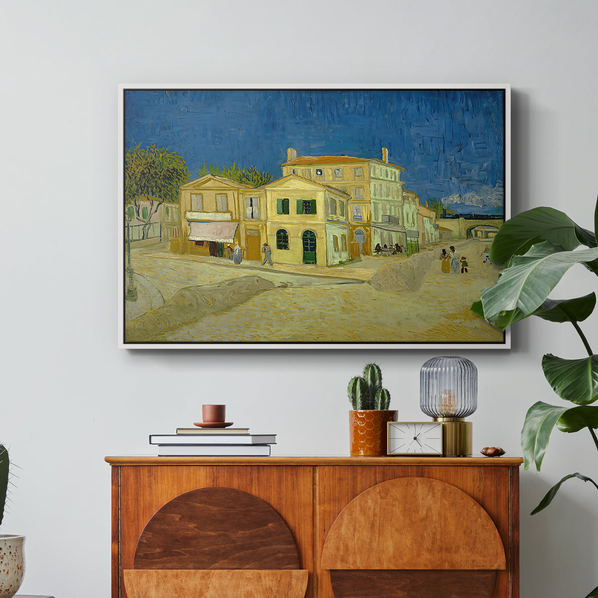 The Yellow House (The Street), 1888 - Floater Framed Canvas Print
