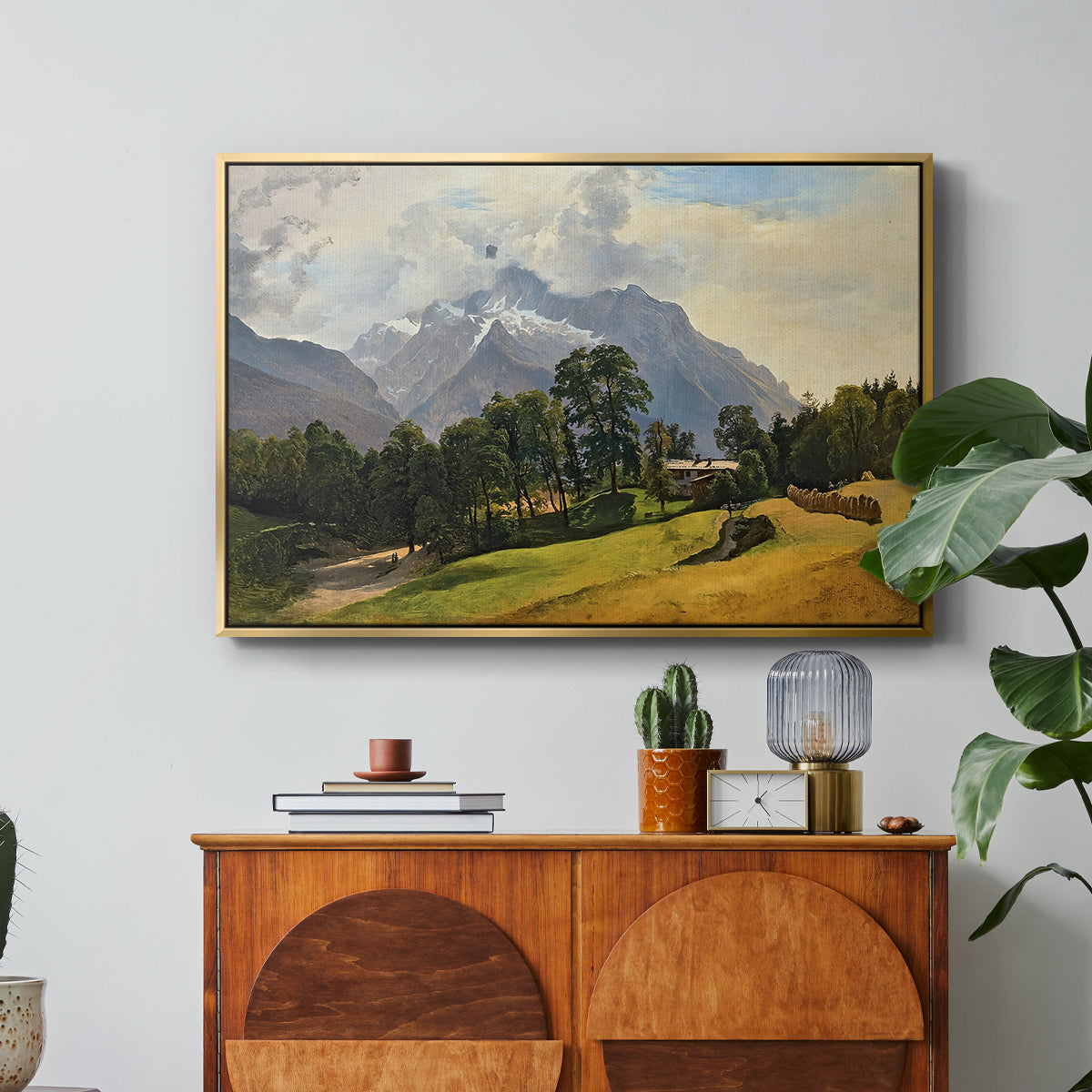 Mountains in Berchtesgaden - Floater Framed Canvas Print