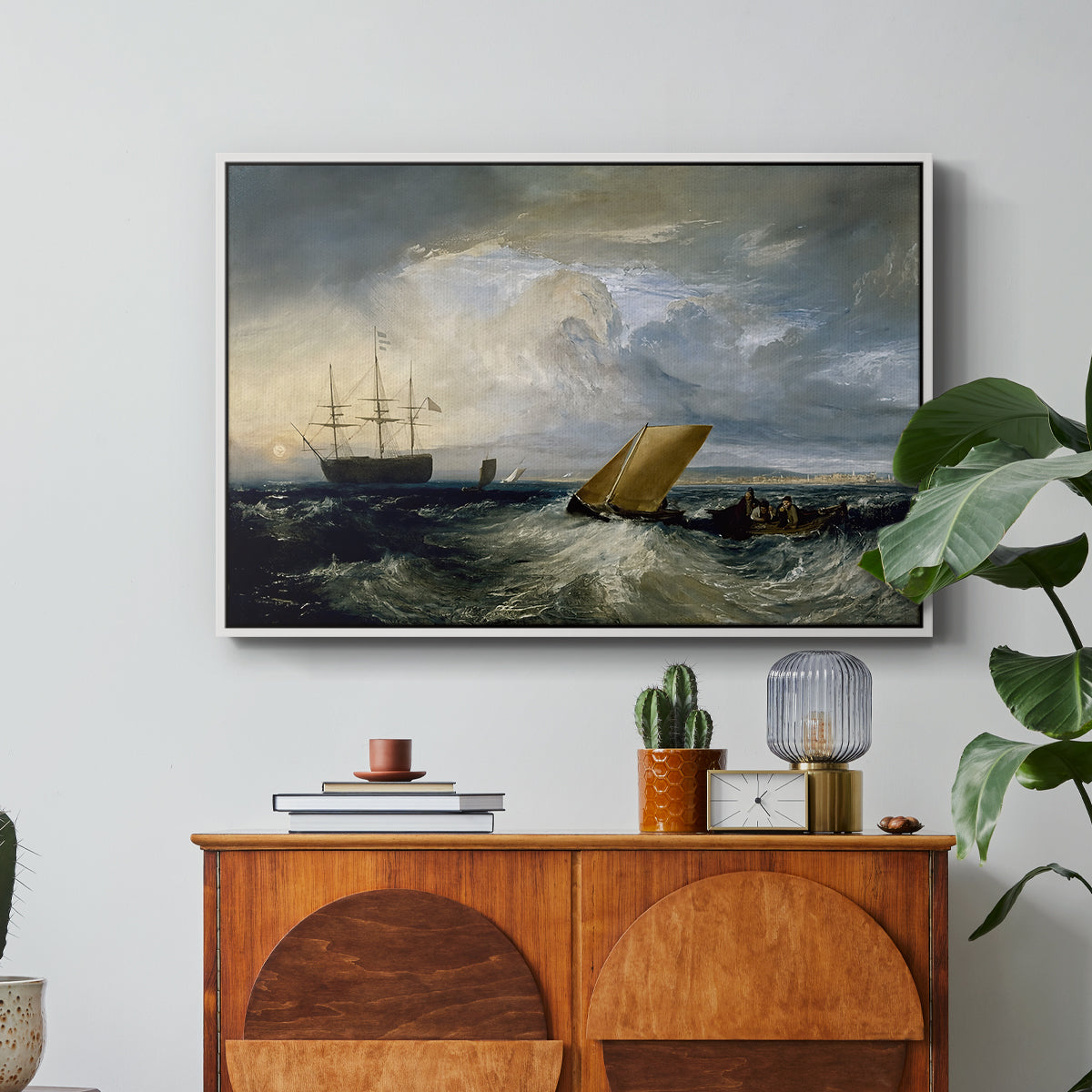 Sheerness as Seen from the Nore, 1808 - Floater Framed Canvas Print