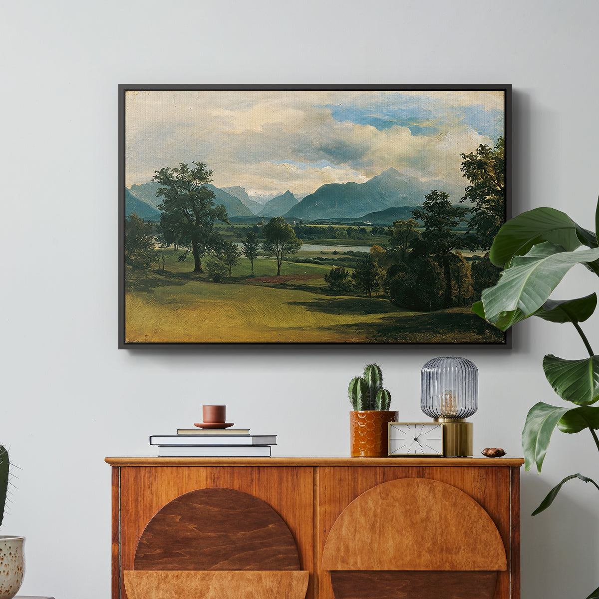 View of Liefering, 1830 - Floater Framed Canvas Print