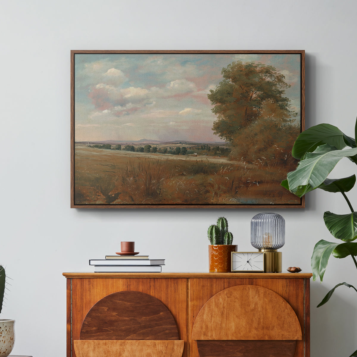 Landscape at Hampstead, with Harrow in the Distance, c. 1849-1855 - Floater Framed Canvas Print
